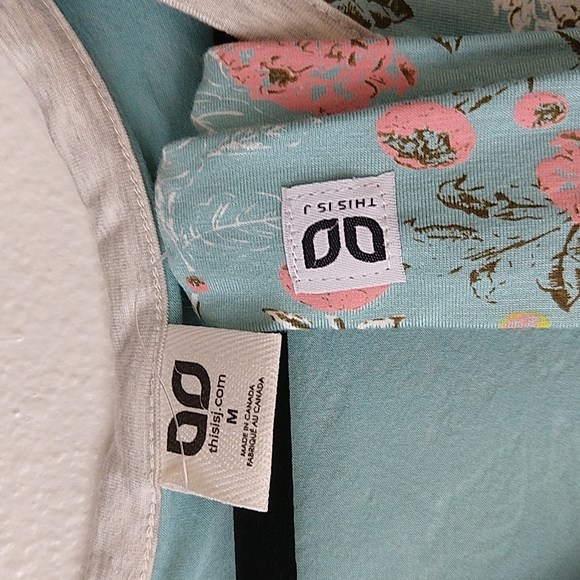 This is J Henley Harem Long Sleeve Bamboo Jammers Pajama Top and Headband New - Picture 2 of 8